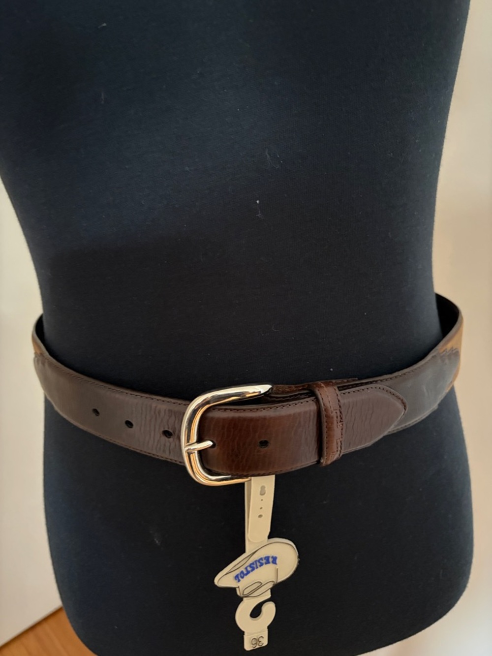 Resistol Brown Leather Men’s Belt with snap on Buckle